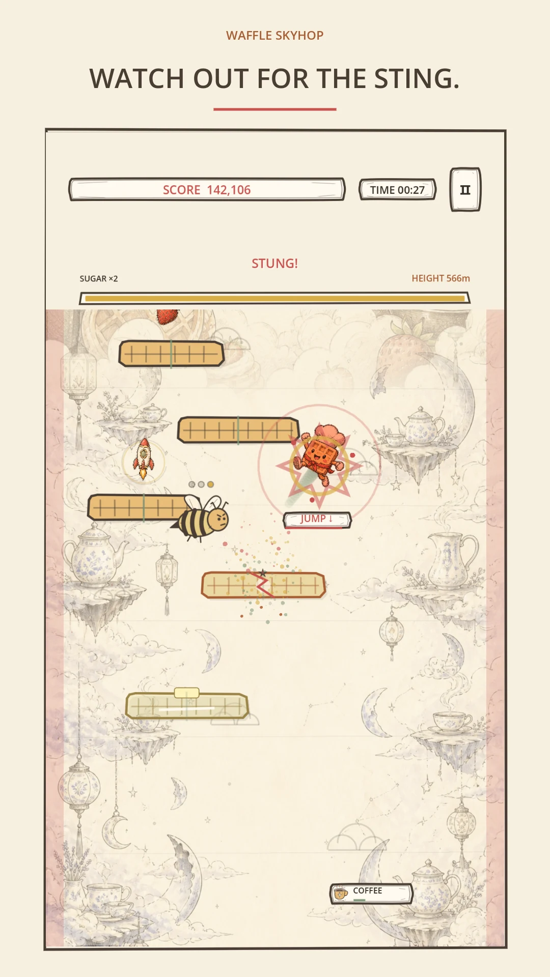 Waffle Skyhop: Jump Up screenshot