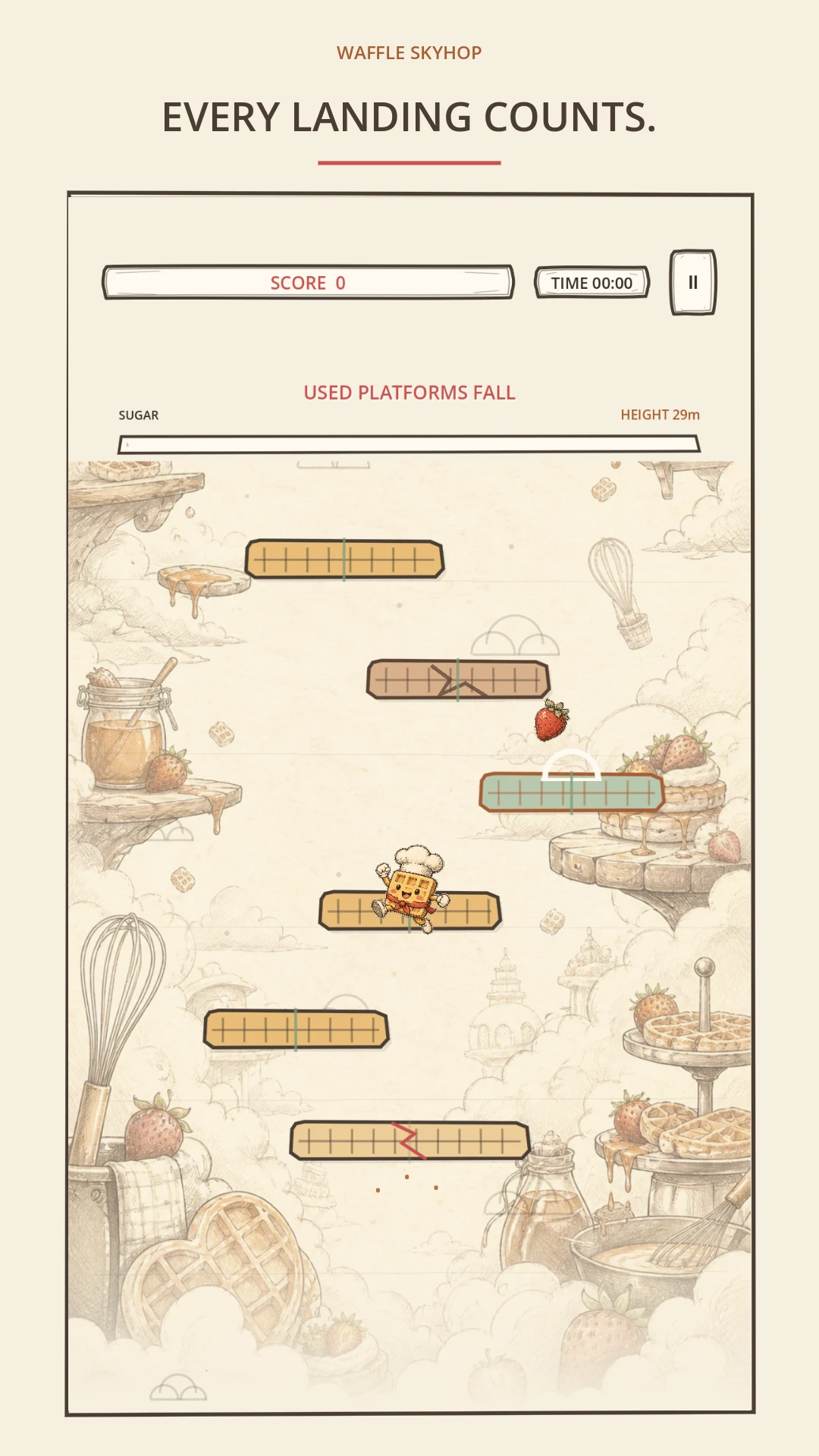 Waffle Skyhop: Jump Up screenshot