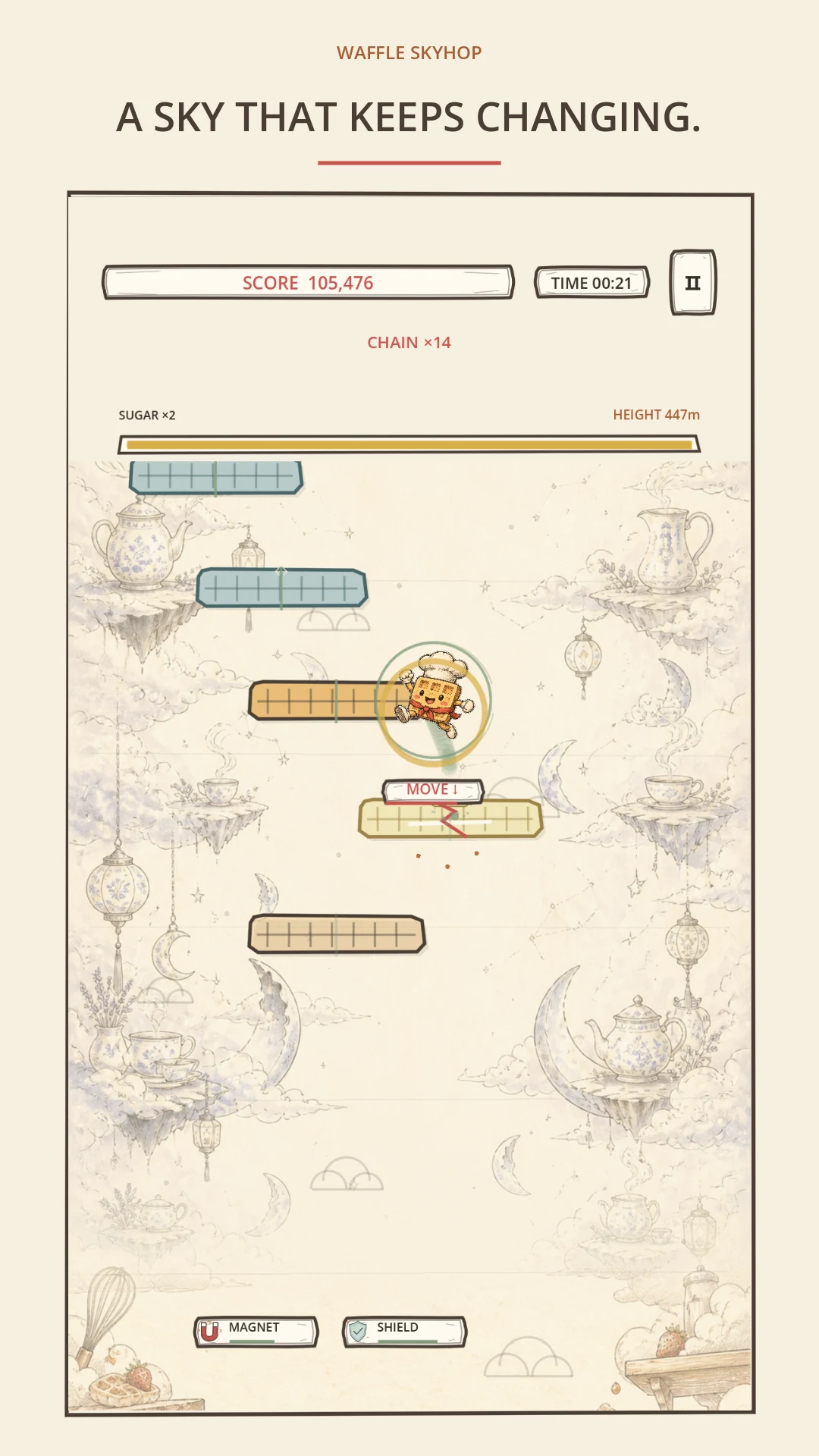 Waffle Skyhop: Jump Up screenshot