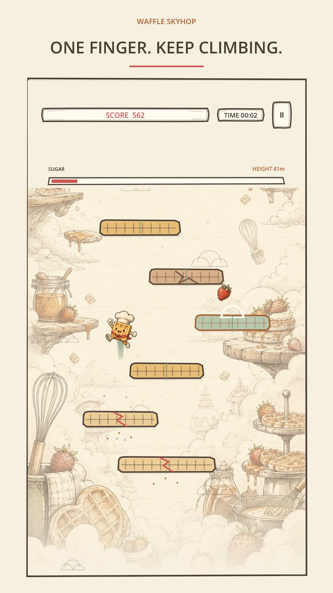 Waffle Skyhop: Jump Up screenshot